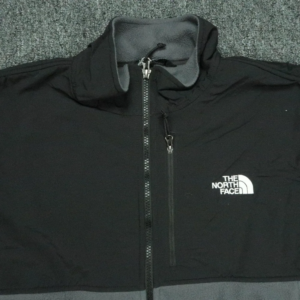 The North Face Jacket Mens XL Gray Black Tunda Full Zip Pockets Fleece Hiking